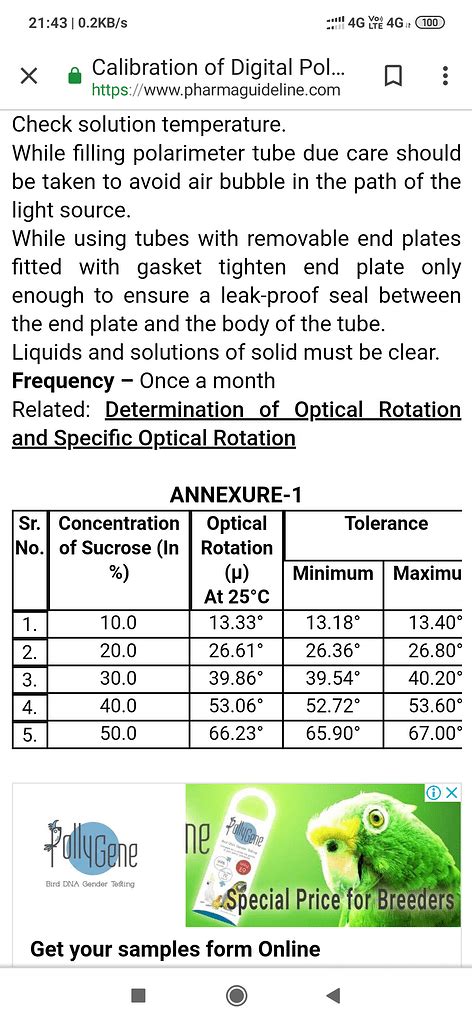 polarimeter calibration pharmaguideline|calibration of polar meter tube.